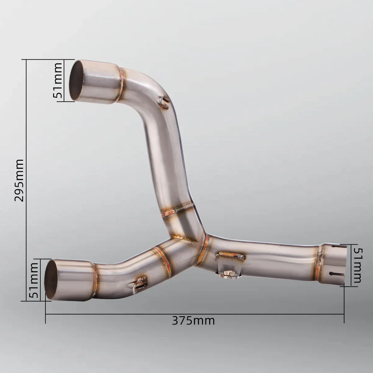 51mm Off-Road Motorcycle Exhaust Middle Link Tube For Honda CRF450R CRF450RX 2015-2020 Year Dirt Bike Exhaust Modify Accessories