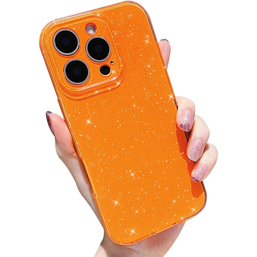 Tech Accessories Iphone - Desert Orange Cute Glitter Case dla