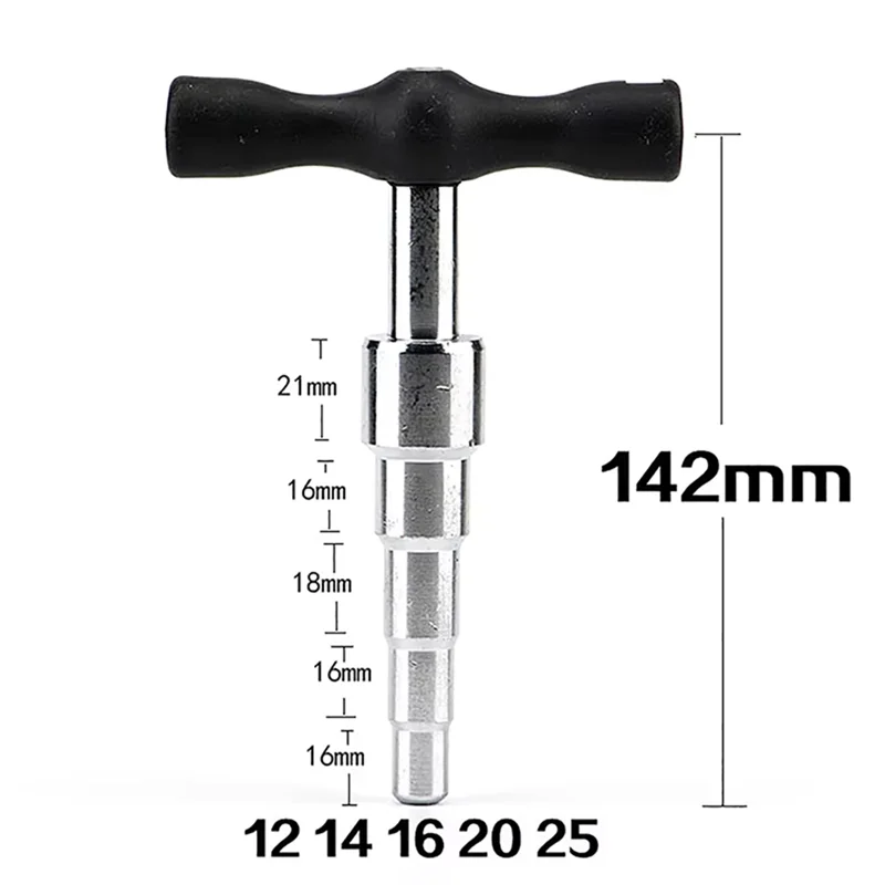 PVC, 알루미늄 및 플라스틱 파이프 용 AA19 라운딩 장치 수리 용 가정용 기기 용 12-26Mm 수동 확장기 T 핸들
