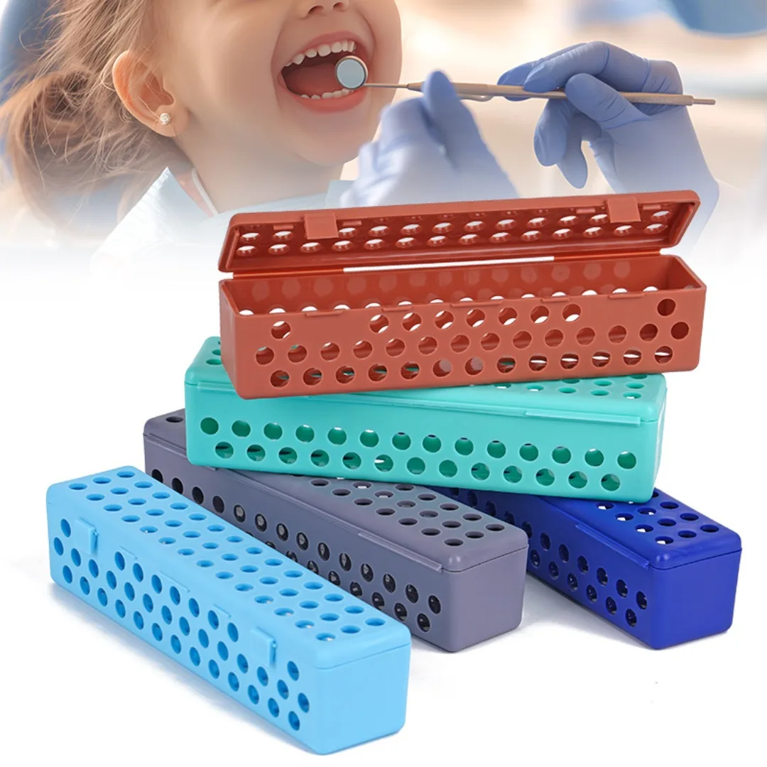 

1PC Dental Instrument Storage Box Dental Tongs Sterilization Box High Temperature Resistant Oral Equipment Placement Box Tool