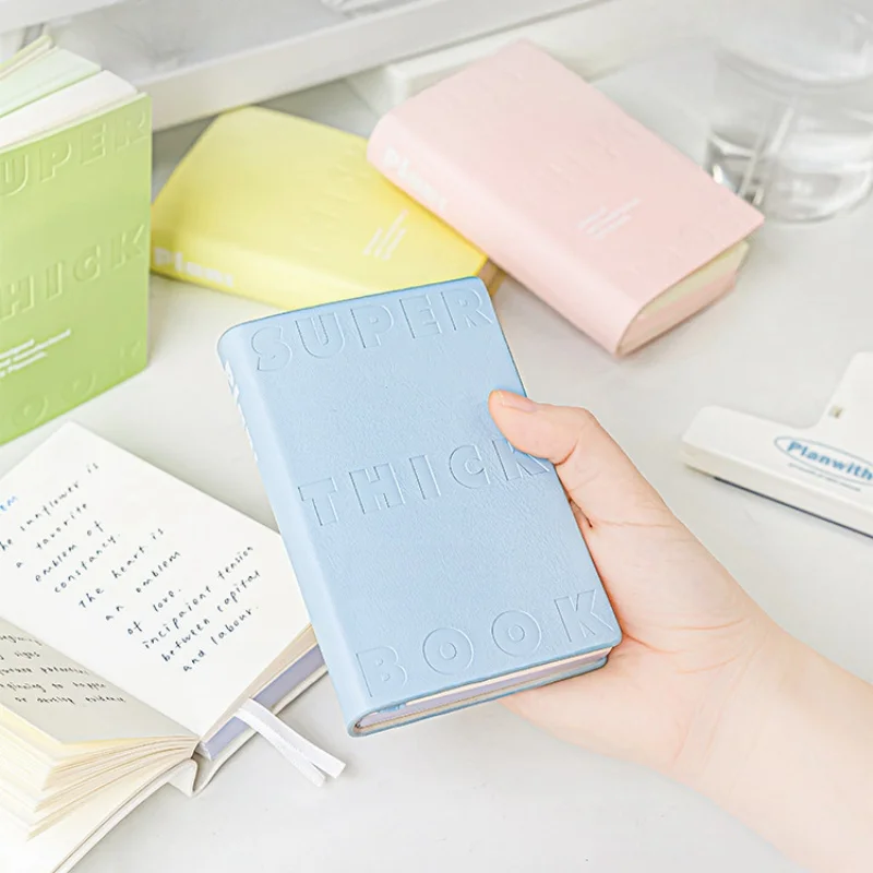 Super Thicken Candy Color Diary Journal Notebook Business Office Portable Meeting Record Notepad 80 Sheets School Stationery