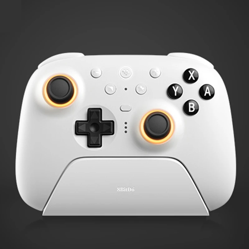 8BitDo Ultimate 2 وحدة تحكم بلوتوث لاسلكية للألعاب مع محول قاعدة شحن للكمبيوتر الشخصي Windows 10 Gamepad للتبديل 3.0