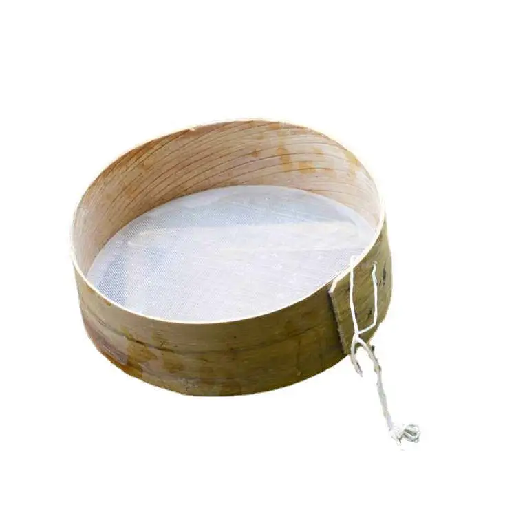 

Handheld Bamboo Flour Sifter Size Mesh Sieve Soy Milk Filter Kitchen Strainer Baking Powdered Sugar Duster Fine Mesh
