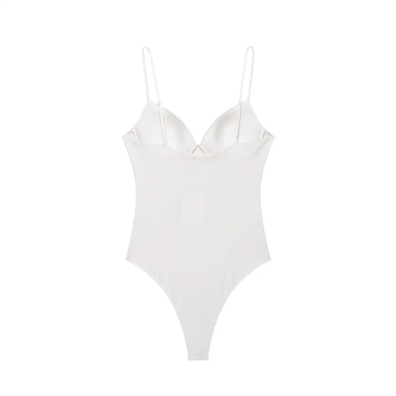 TFMLN Sommer Damen Bodysuit mit Herzausschnitt, ärmellos, einfarbig, Trägerlos, Thong, Body Shaper, Alltagskleidung, 2026 Neu – Detail 8