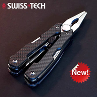 2025 New SWISS TECH Carbon Fiber Multitool Pliers 9 In 1 Outdoor EDC Folding Multi-functional Tools Unique Pliers Design