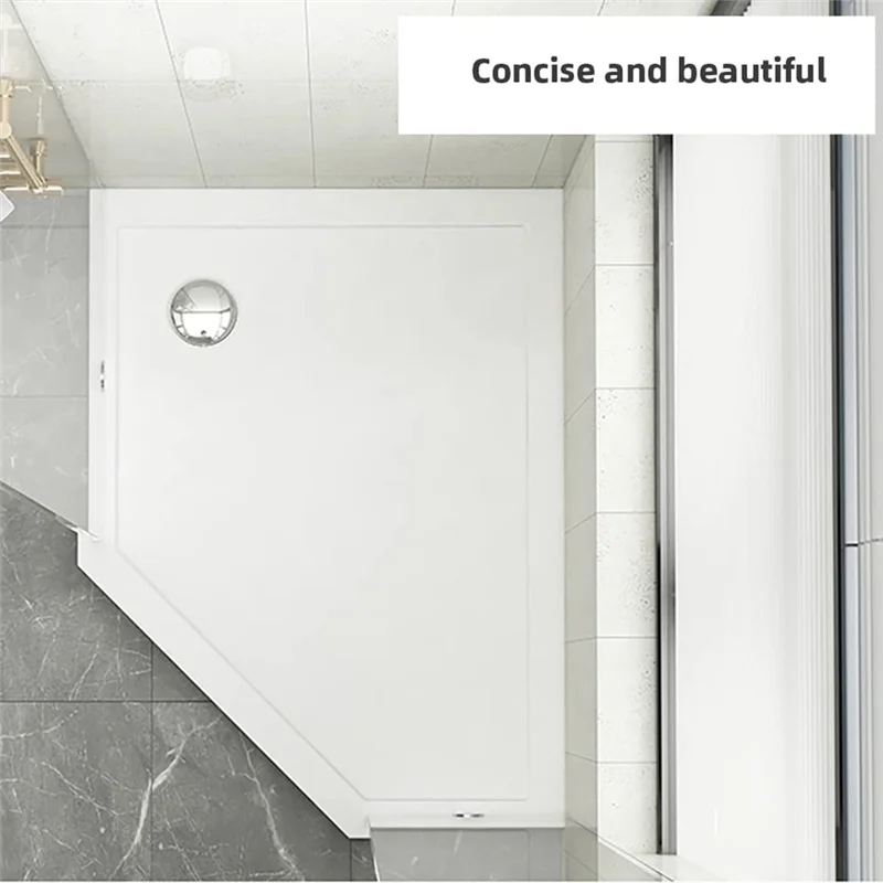 A62X Низкопрофильный слив для душа Хромированный сифон для душа из АБС-пластика Тонкий слив 90 мм 36 л/мин Расход воды, боковой слив ловушки