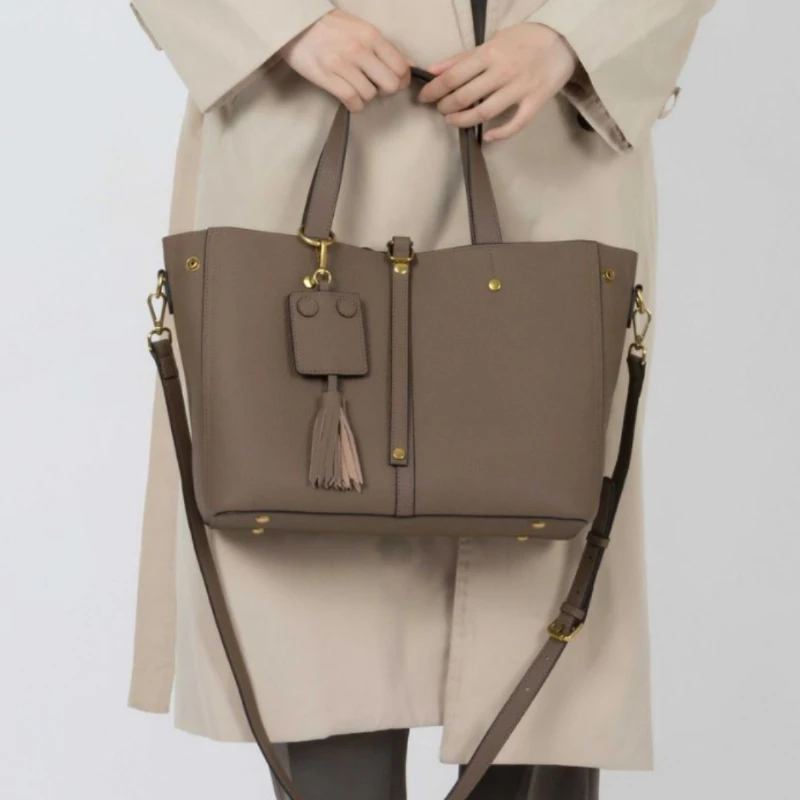 

New Fashion Women Work Handbags Genuine Leather Ladies Shoulder Bags Female Brand Luxury Real Natural Leather Crossbody Tote Bag