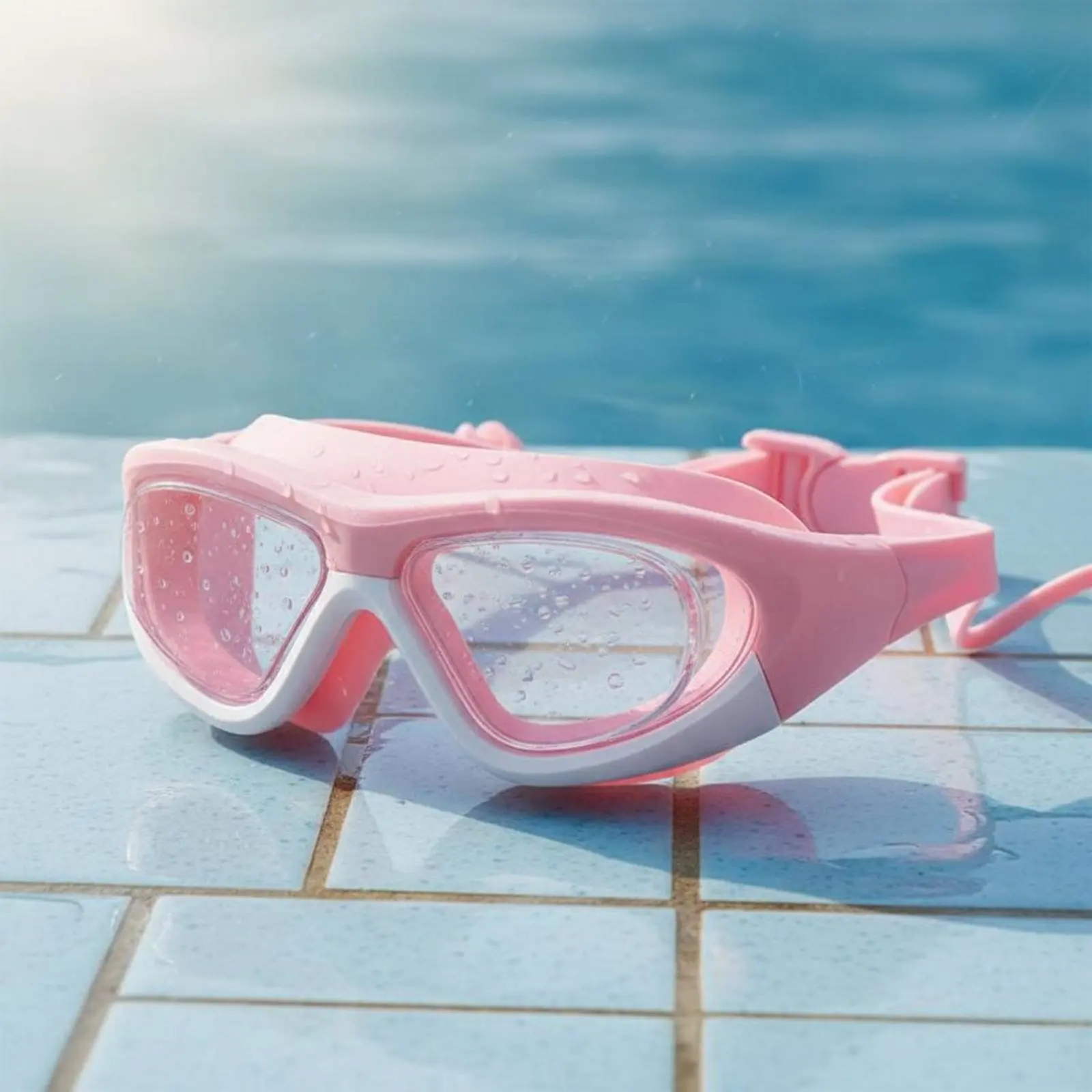 

Детские очки для плавания с прозрачными линзами и большой оправой, защита от зацепок на ремешке, для мальчиков