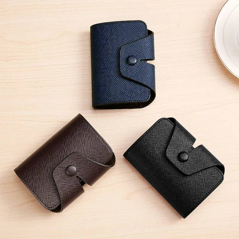 Cross Pattern Card Bag Minimalist Cards Holder Multi-functional Buckle Change ID Package Slots Bank Purse Dropshipping Wallets