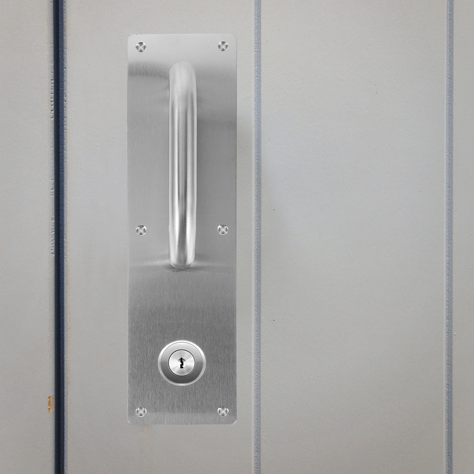 

2Pcs Fire Door Handles Stainless Steel Flush Door Handle Lock Hole Commercial Interior Sliding Passageway Closet Pull Black