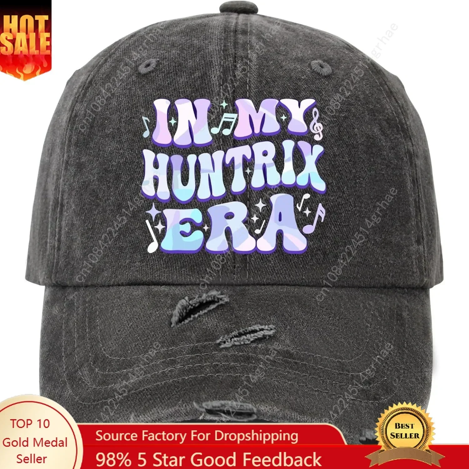 

in My Huntrix Era Hats for Mens Aesthetic Washed Distressed Baseball Cap