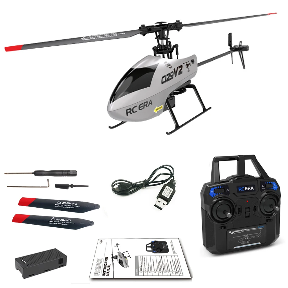 RC ERA C129 V2 One Click 3D Flip RC Helicopter 4ch Stable Flight Remote Control Drone Airplane Hobby Toys for Beginner