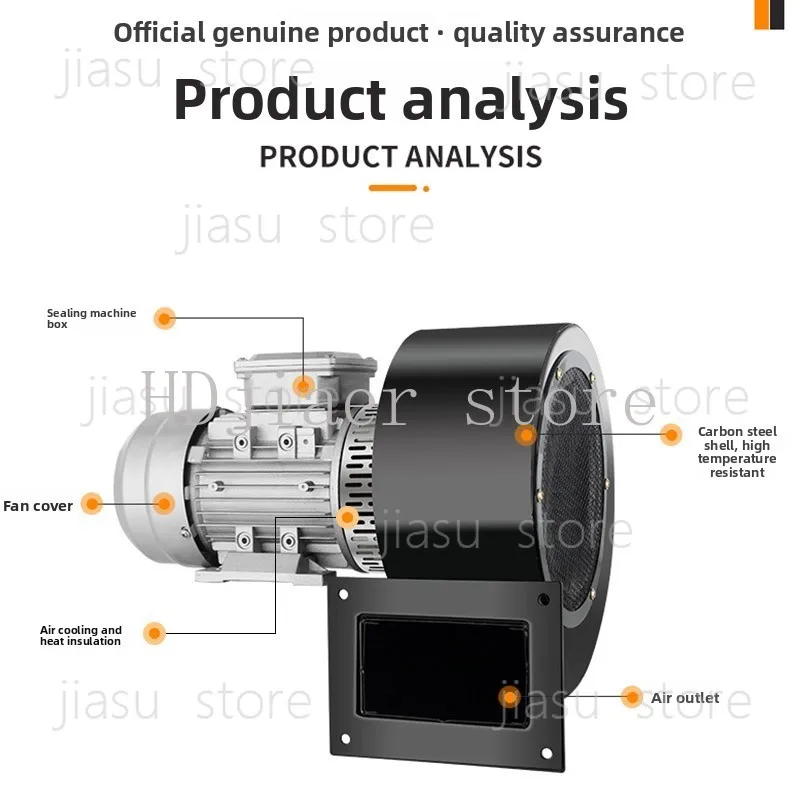 Centrifugal fan, multi wing low-noise industrial fan, 380V/220V strong wind fan, induced draft fan