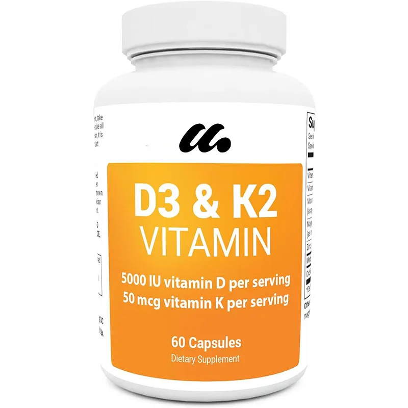 D3 K2 Vitamin 5000 IU Medium Chain Triglyceride Oil - Contains Vitamin K2, Pure Bile Salt, Zinc, and Magnesium