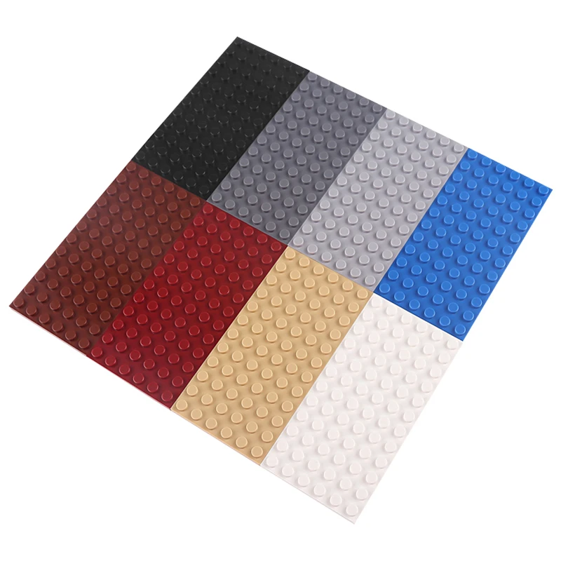 5 Small Grain Block Base Plates - 6x12 Hole Blocks - Kids Puzzle Set, Creative DIY Construction Toys Accessories, Block Wall Toy