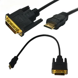 Mini HDMI-Compatible To DVI 24+1 Public Connection Mini HDMI Compatible To DVI High-Definition Connection Cable 0.3 Meters