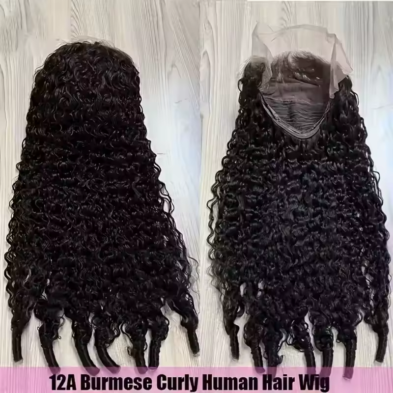 Burmese Curly Wig Human Hair Deep Wave Lace Front Wigs 13X6 Hd Lace Frontal Wig 40 Inch Brazilian Original Wigs For Black Women - Image 3