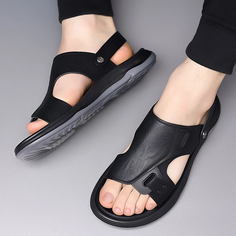 Flip-flops for men wear anti-skid beach shoes outdoors in summer for men to drive anti-skid spring and Summer super fiber casual