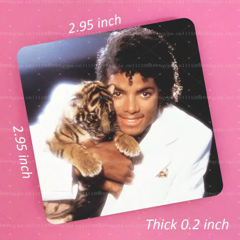 M-Michael Jackson Thriller Bad Square Decorative Fridge Magnet Magnetic Sticker