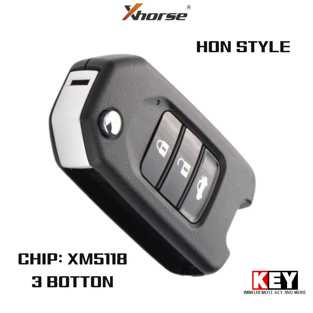 Xhorse XKHO20EN 2ndGeneration Wire Remote Key Hon Flip 3 Buttons Compatible with KEYTOOL PLUS/MAX PRO/MINI KEY TOOL