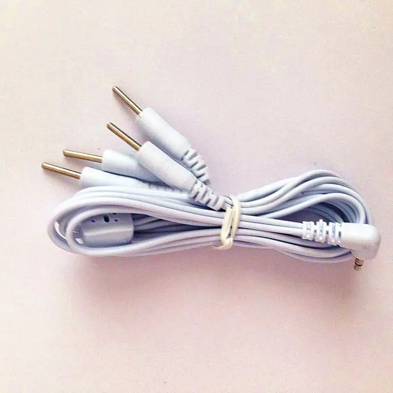 Lot 10 Buah DC 2.5Mm 4 Pin Cara Pin Jarum Akupuntur Kabel Kawat Pijat Timah Elektroda untuk Pemijat Puluhan Tubuh Penuh Digital