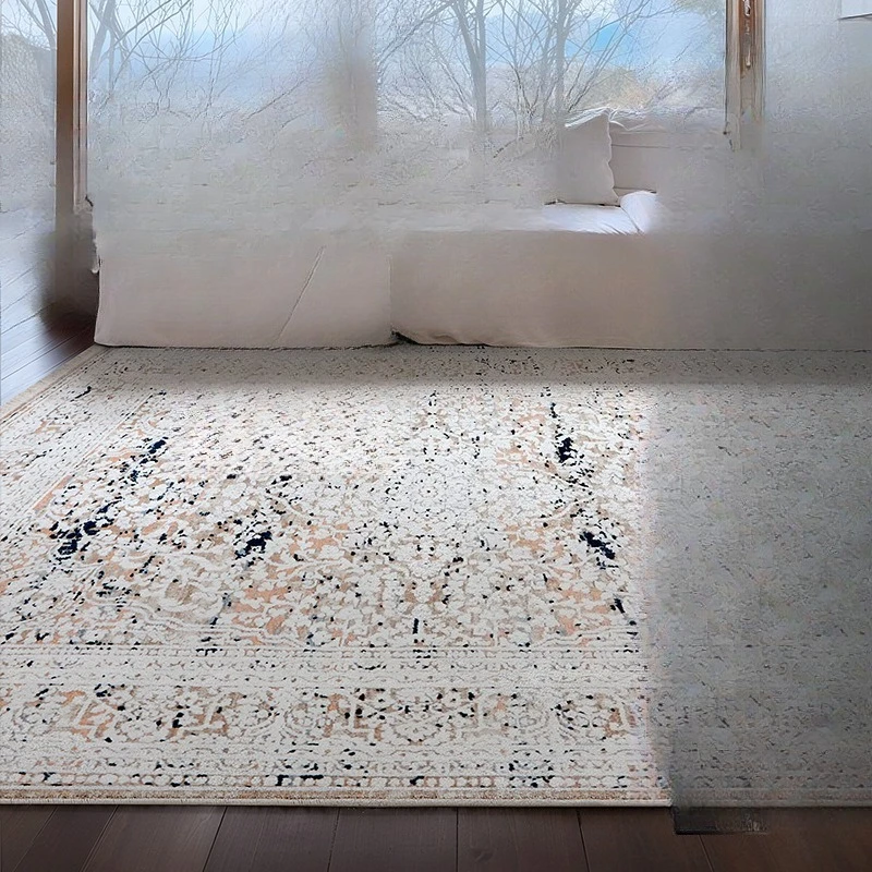 Wool blended carpet bedroom antique villa B & B living room carpet environmentally friendly glue-free bedside blanket