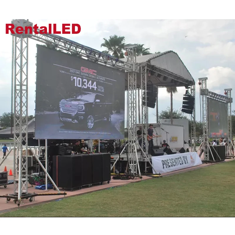 Stage LED Screen P2.6 Indoor Rental SMD1515 500×1000mm Die Casting Cabinet Event Wedding Backdrop LED Video Wall Panel Free Logo