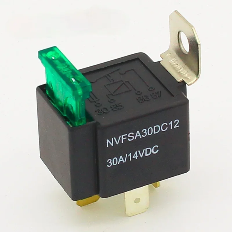 Relays Top Grade Quality 4 Pin 30A Auto Relay with Fuse, Coil Voltage 12VDC Relais