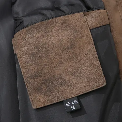 Läderjacka Herr Mockajackor Vår Vindjacka Storstorlek 6XL 7XL 8XL Plusstorlek Gatumotorcykel Höstmärke Vattentät Softshell 10 best sales läderjackor för män - №8