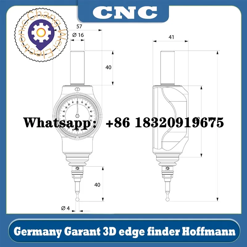 Germany Garant 3D edge finder Hoffmann universal centering rod CNC machine tool centering tester pointer type 359520 Cyclmotion