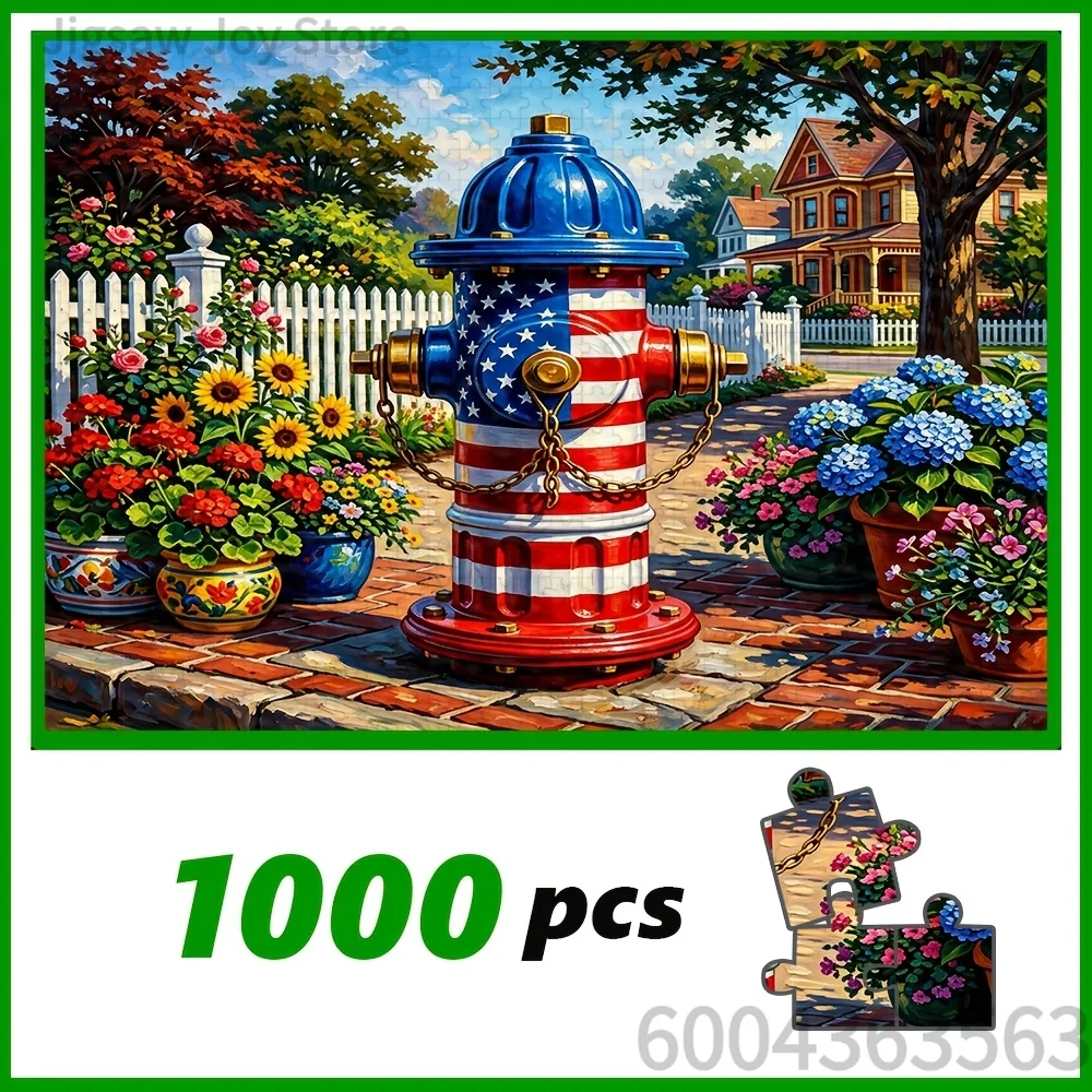 Vintage Jigsaw Puzzle, Retro Sewing Table, Patriotic Fire Hydrant, Halloween Sundae, Cute Kittens in Greenhouse, Wall Decor