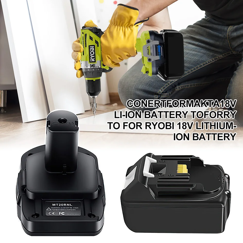 MT20RNL Battery Adapter for Makita 18V Lithium-Ion Battery Convert To Ryobi 18V One+ Power Tools Li-ion Battery