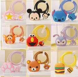 4Pcs Set Cable Protector Cover Case for iPhone/iPad 18W/20W Charger,Cute Cartoon Cable Management Holder Phone Wire Organizer