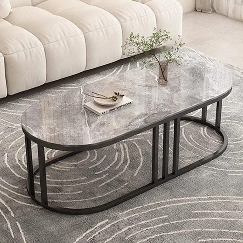 

Low Oval White Coffee Tables Modern Design Marble Hotel Minimalist Coffee Table Living Room Design Mesa Auxiliar Furniture