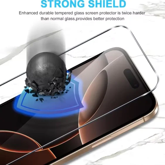 1/3/5 Stück HD-Displayschutzfolie aus gehärtetem Glas für iPhone 16 17 18 Pro Max 16e 15 14 12 11 13 Mini – Detail 6