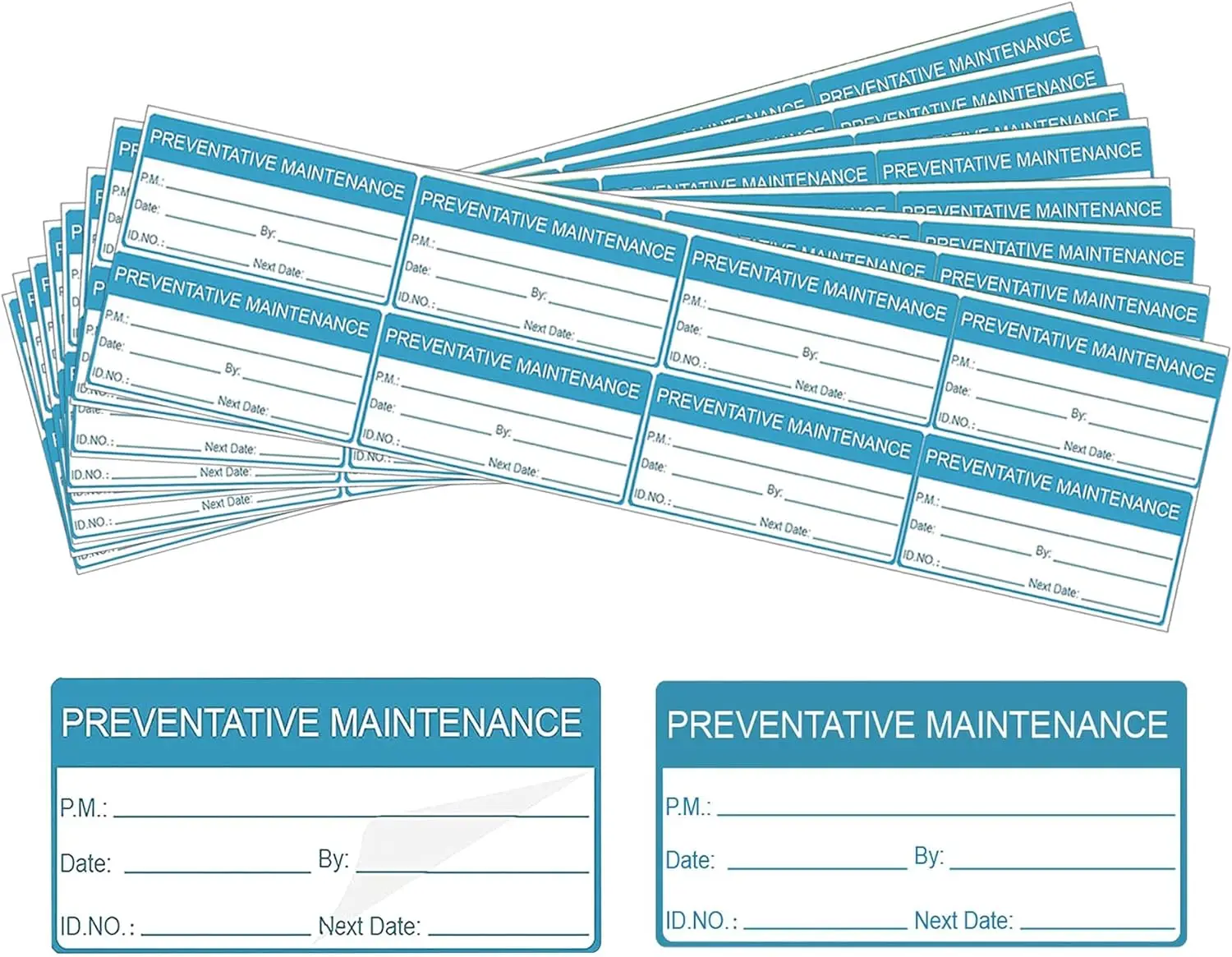 1 * 2 Inch Self Laminating Preventative Maintenance Labels Inspection Safety Label by Date Next Stickers 180 Pcs