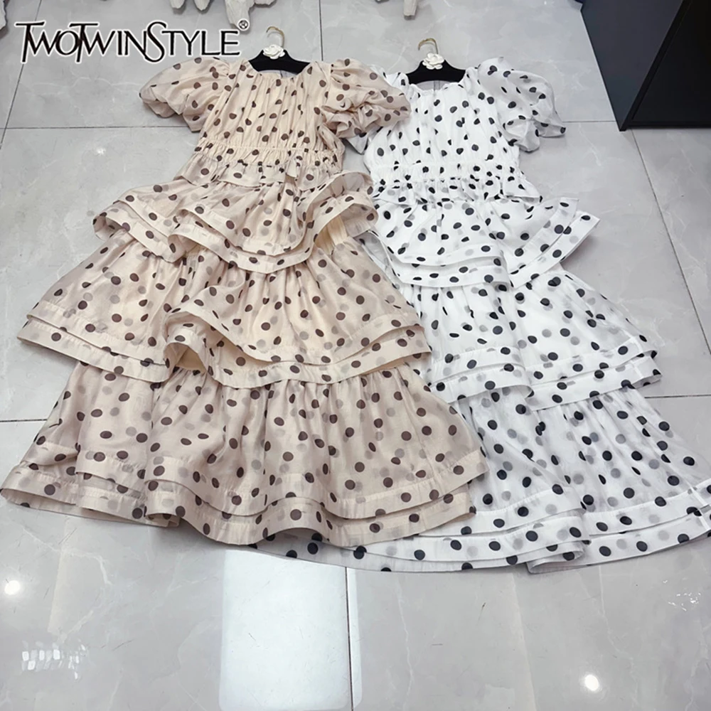 

TWOTWINSTYLE Комплекты из двух предметов с принтом во французском стиле для женщин, топ с круглым вырезом и короткими рукавами, юбка с высокой талией, милый женский комплект KSE532834