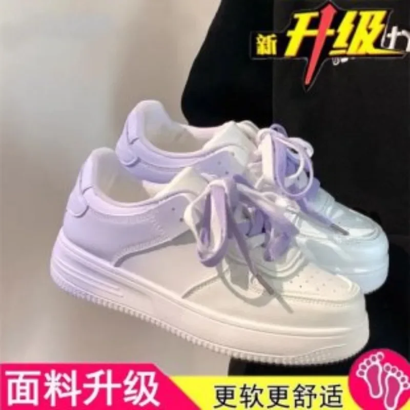 Sapatos pequenos cor de gradiente branco, sapatos de tabuleiro versáteis para crianças, populares, primavera, verão, outono, esportes, estudante, novo, 2024