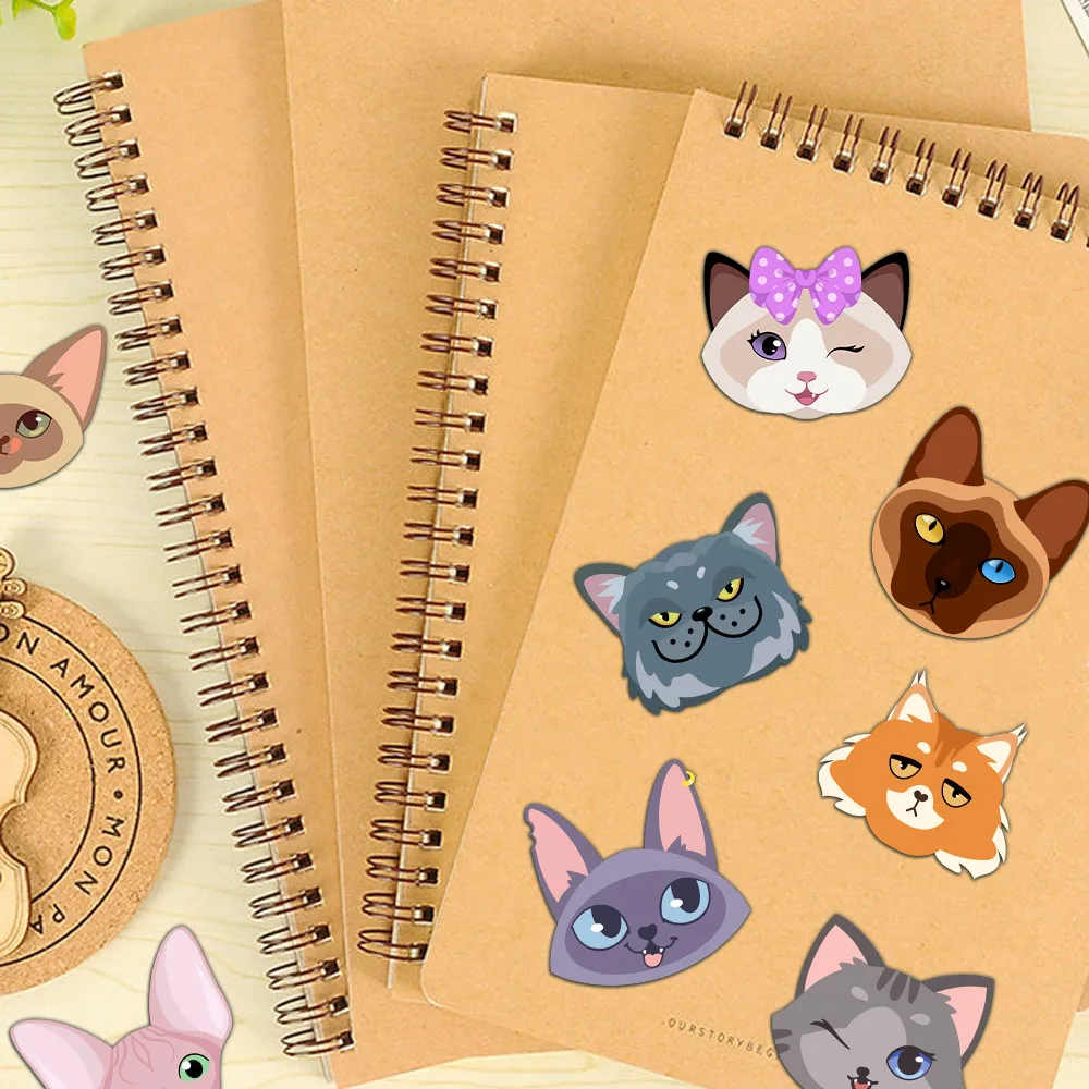 8PCS Cute Cat Collage Anime Cartoon Parent Child Interactive Puzzle Collage DIY Account Collage