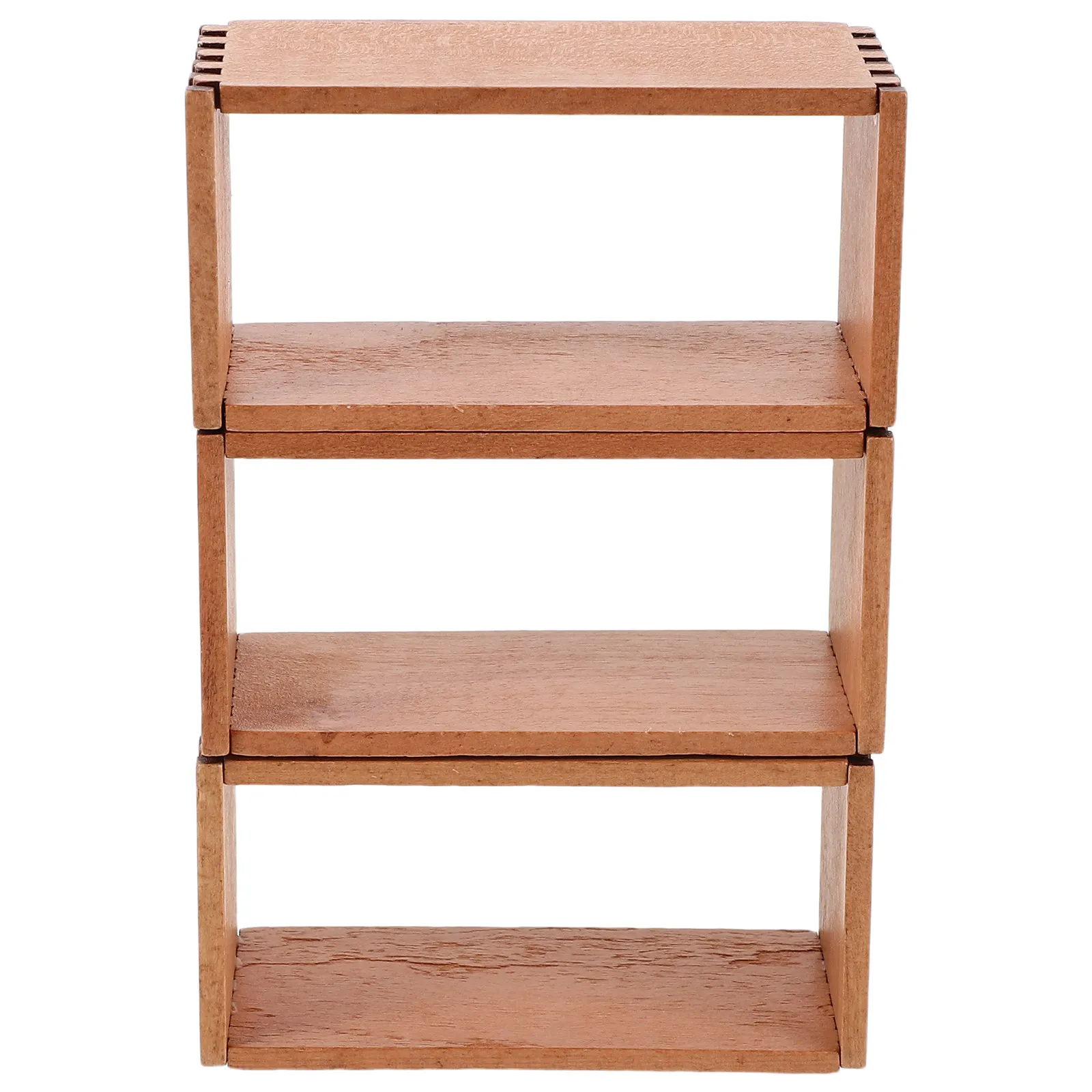 

Набор из 3 миниатюрных деревянных книжных полок-шкафов для кукольного домика, масштаб 1:12, DIY-органайзер для демонстрации мелких коллекционных предметов