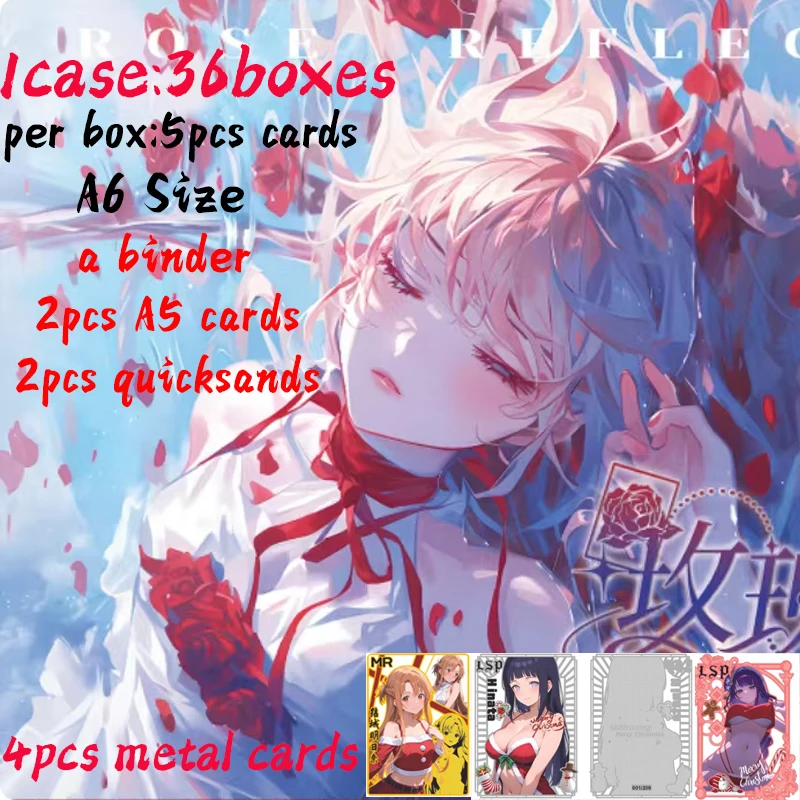 

2025 Newest Rose Reflection A6 Size Goddess Story Collection Card Waifu Swimsuit CCG ACG TCG World Trading Hobbies Gift