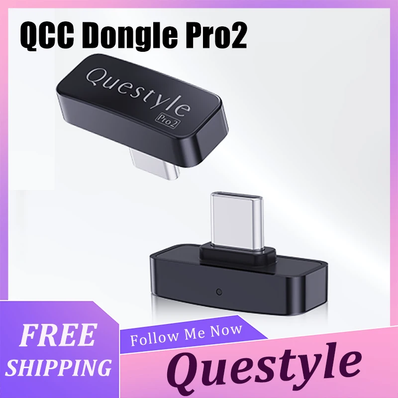 Questyle QCC Dongle Pro2 Lossless LDAC Bluetooth 6.1 Transmitter LDHC-V5 Low latency gaming HiFi Wireless Bluetooth Adapter Gift