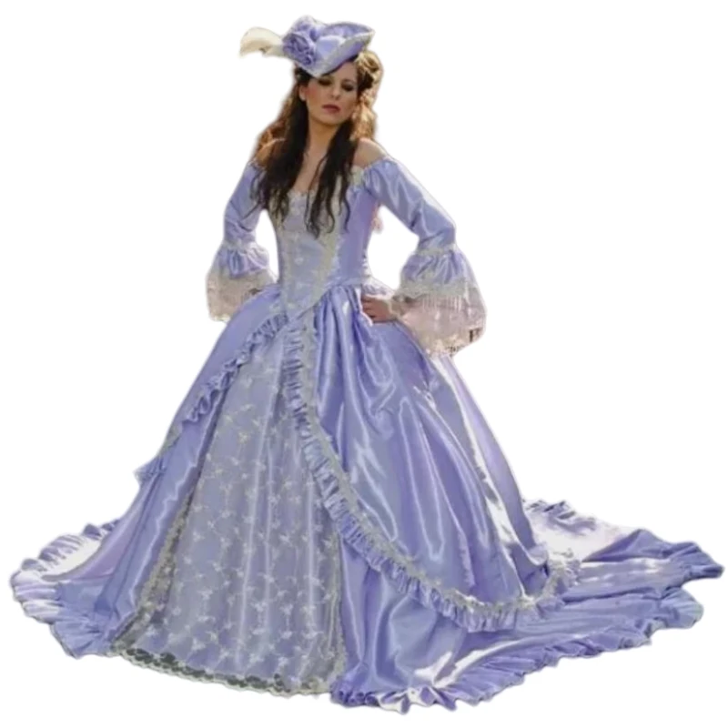 فستان حفلة موسيقية فيكتوري من القرن العشرين بطول الأرض زي الأميرة الحرب الأهلية التاريخية جنوب حسناء فستان حفلات الزفاف حسب الطلب