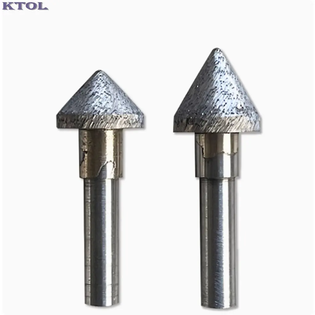 6/8 ミリメートル焼結ダイヤモンドフライスカッター CNC 石彫刻ルータービット花崗岩彫刻ツールレタリング用超硬 V エンドミル