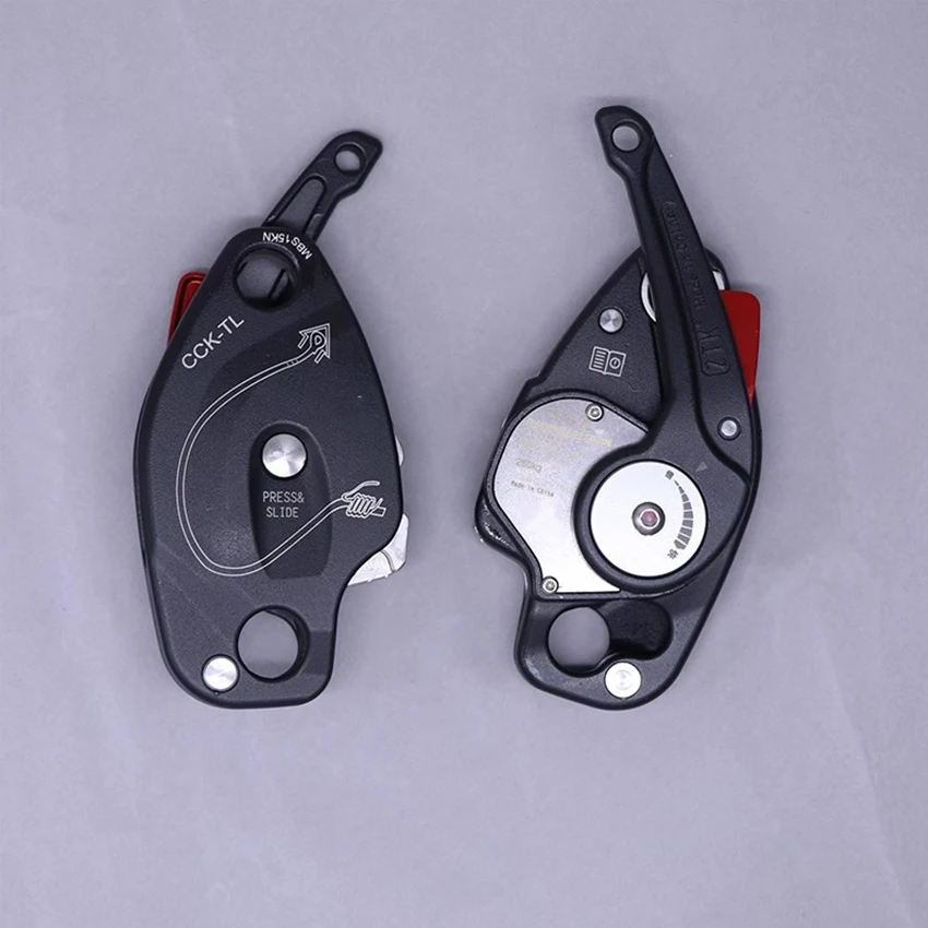 CCK-TL Rock Rope Climbing 46mm Descender 250KG Gear Rappelling Gear Belay Device Descending Devices Equipment Rope Access Rescue