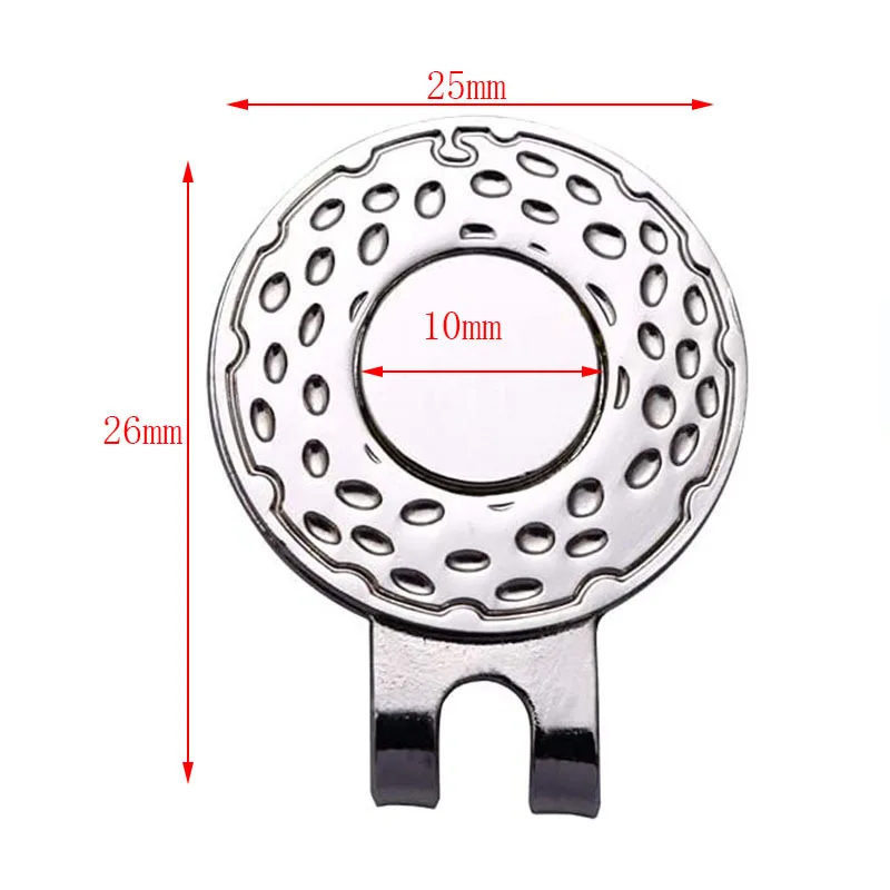 New golf hat cap clip clipper Marks 25mm round coin-charactor silver ball position mark with magnet golf training aids unisex