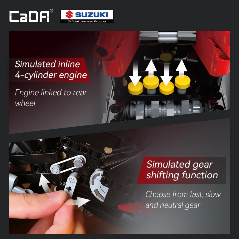 1043 قطعة CaDA 1:6 مقياس طبق الاصل "سوزوكي هايابوسا" 25th الذكرى التذكارية طبعة بنة مجموعة