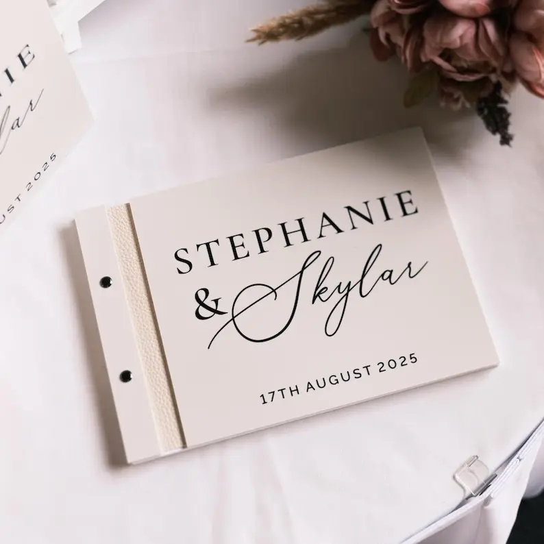 

Personalised Wedding GuestBook Custom Acrylic Guest Book Polaroid Guestbook Wedding Sign-in Book Birthday Party Guestbook