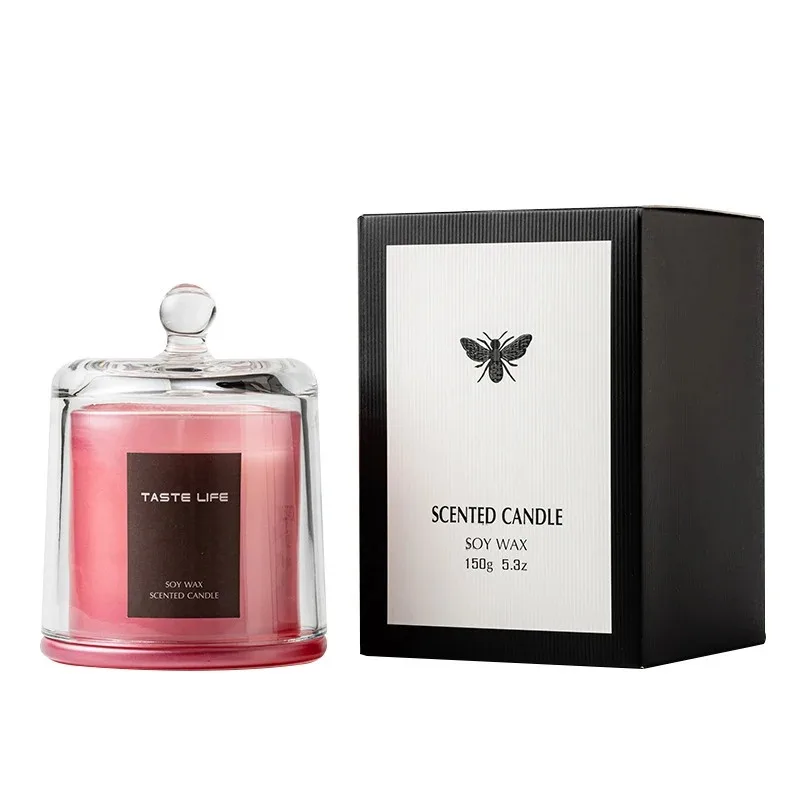 شمعة معطرة على شكل جرة لمدة 40 ساعة، شمعة عطرية مريحة، شمعة من الصويا الطبيعية لتزيين المنزل، شمعة جرة زجاجية هدايا للنساء #5