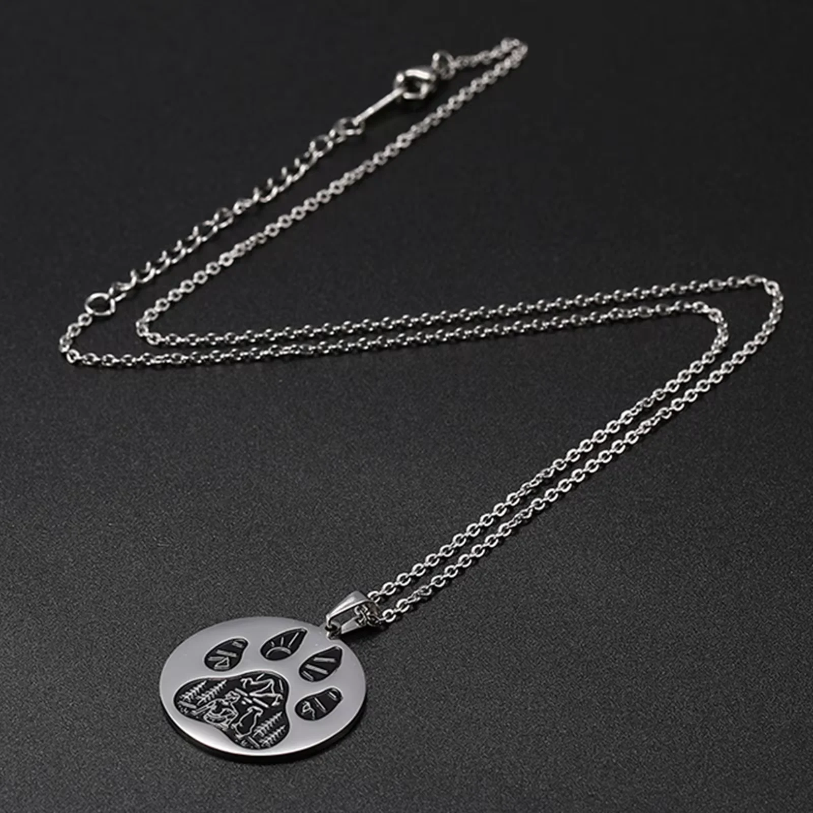 COOLSmen-Collier pendentif griffe de chat en acier inoxydable pour hommes et femmes, colliers de la présidence thérienne, meilleurs amis, bijoux de